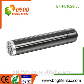 Fabrik Versorgung Gehäuse Verbrauch Aluminium Material AA Batterie angetrieben 5 Led Taschenlampe Tasche Günstige LED-Taschenlampen